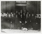 Men Gathered in Front of Old Courthouse